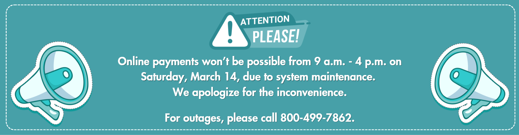 Network outage on Saturday, March 14