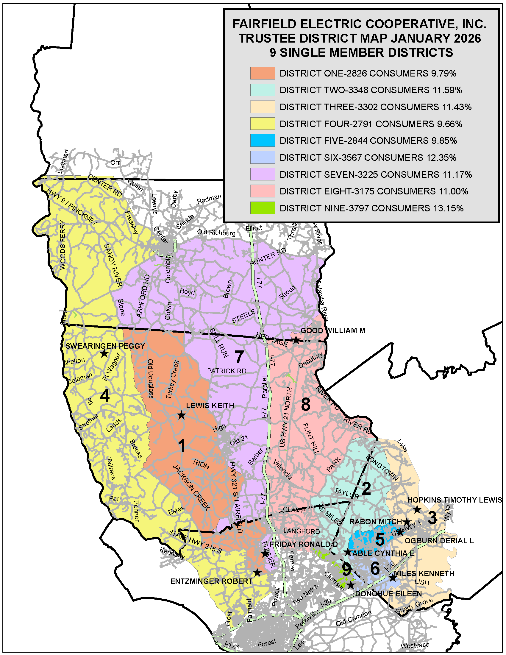 Trustee district map