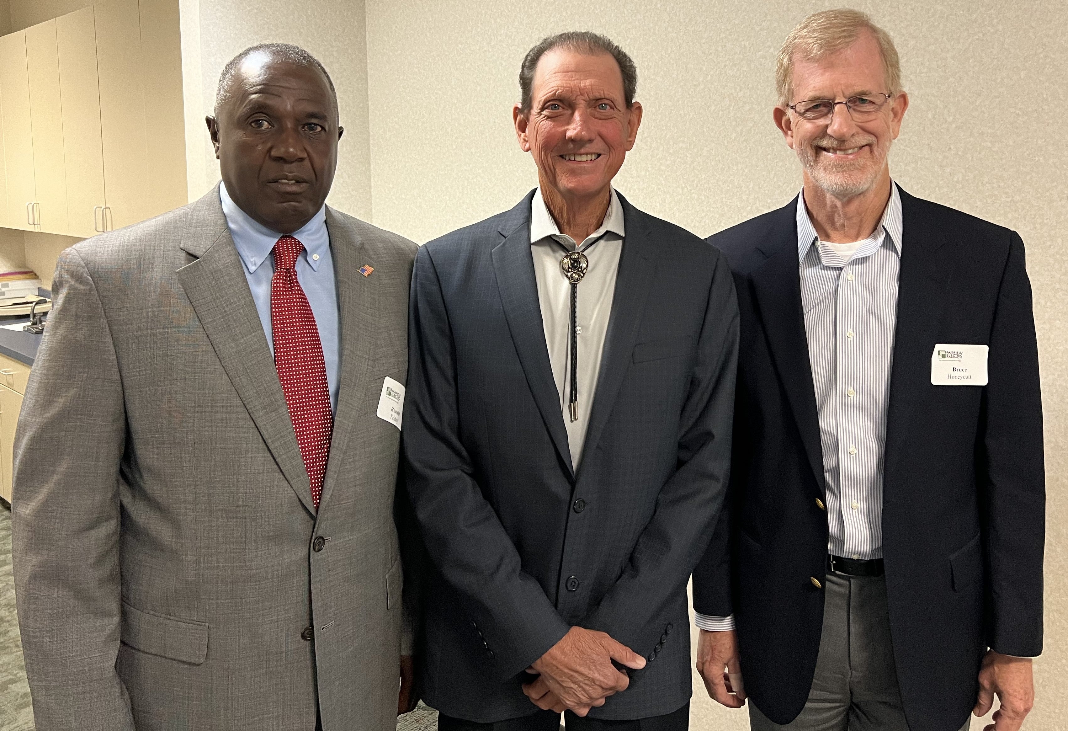 Members elected Ronald D. Friday (District 7), re-elected William M. Good (District 8) and Bruce E. Honeycutt (District 9) to the Board of Trustees.  (Photo Credit: Doug Payne)